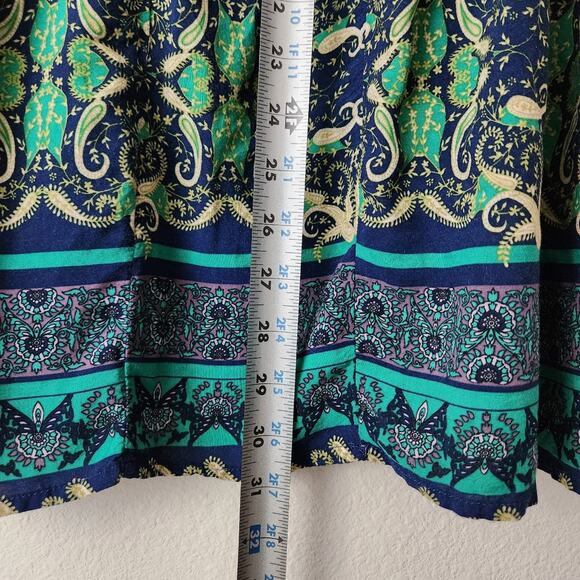 Umgee USA Size Small Peasant Boho Paisley Dress - Picture 7 of 9
